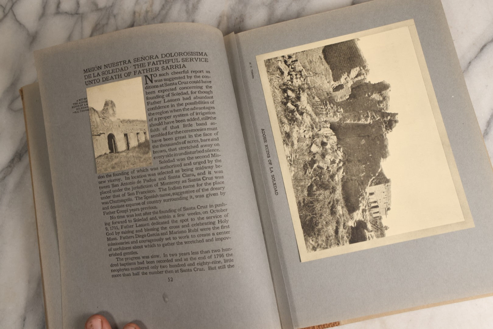 Lot 159 - "The Old Spanish Missions Of California" Antique Illustrated Exlib Architectural And Historical Book By Paul Elder, Tipped In Illustrations, Published By Paul Elder And Company, San Francisco, California, 1913