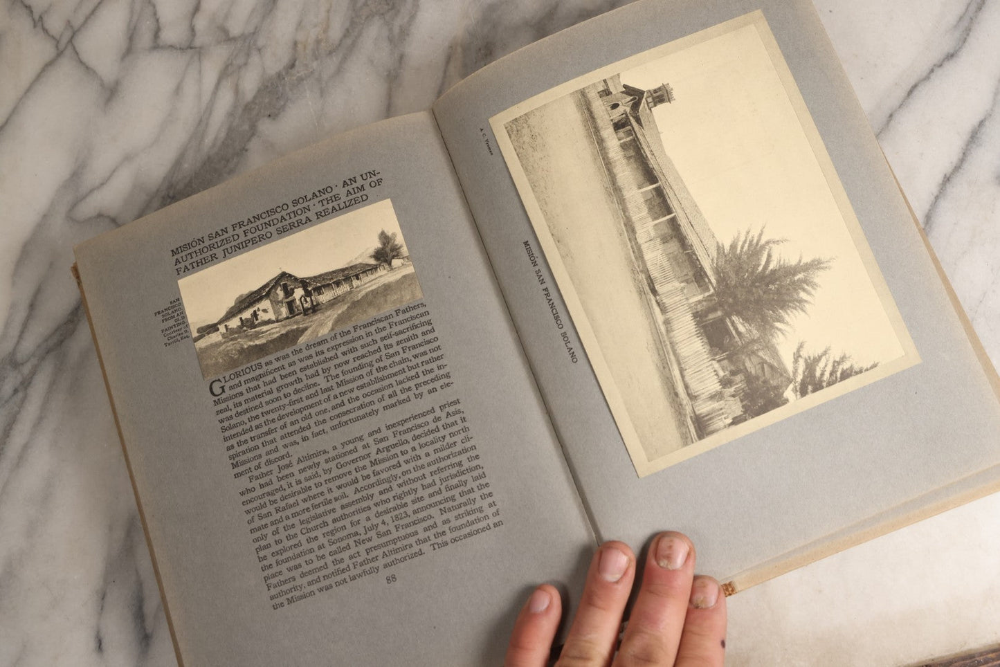 Lot 159 - "The Old Spanish Missions Of California" Antique Illustrated Exlib Architectural And Historical Book By Paul Elder, Tipped In Illustrations, Published By Paul Elder And Company, San Francisco, California, 1913