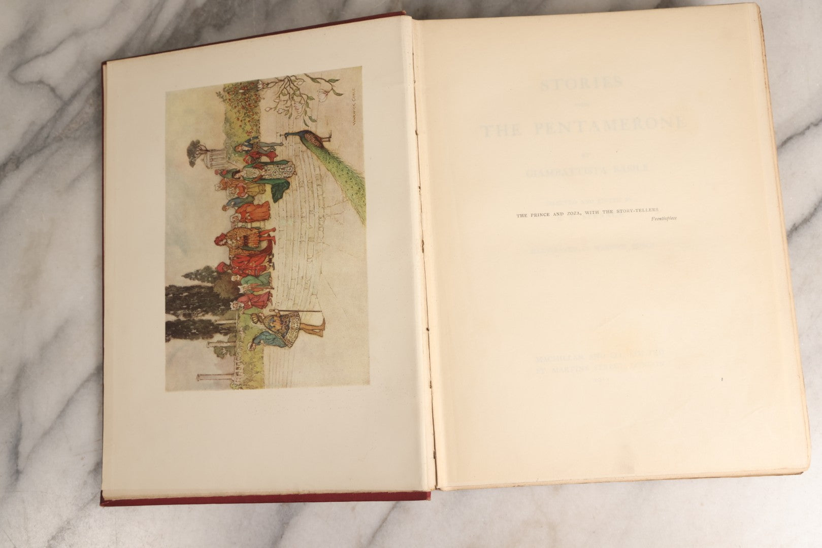Lot 162 - "Stories From The Pentamerone" Antique Illustrated Book By Giambattista Basile, Selected And Edited By E. F. Strange, Illustrated By Warwick Goble, Published By Macmillan And Co., Limited, 1911