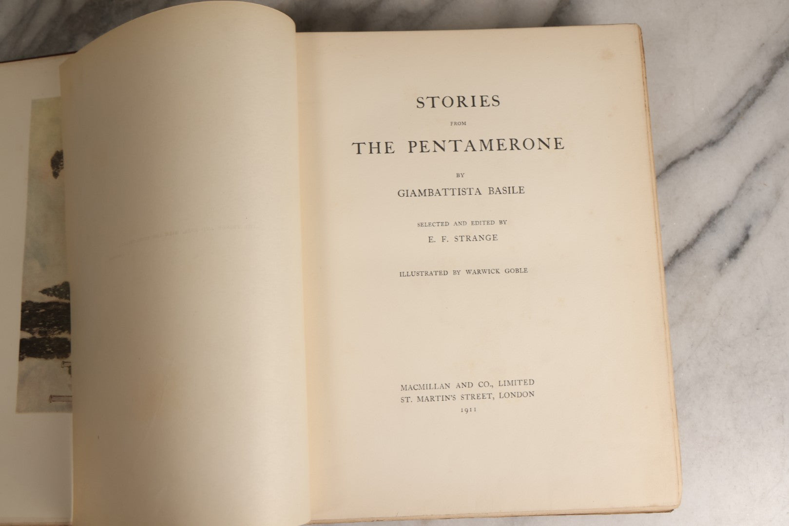 Lot 162 - "Stories From The Pentamerone" Antique Illustrated Book By Giambattista Basile, Selected And Edited By E. F. Strange, Illustrated By Warwick Goble, Published By Macmillan And Co., Limited, 1911