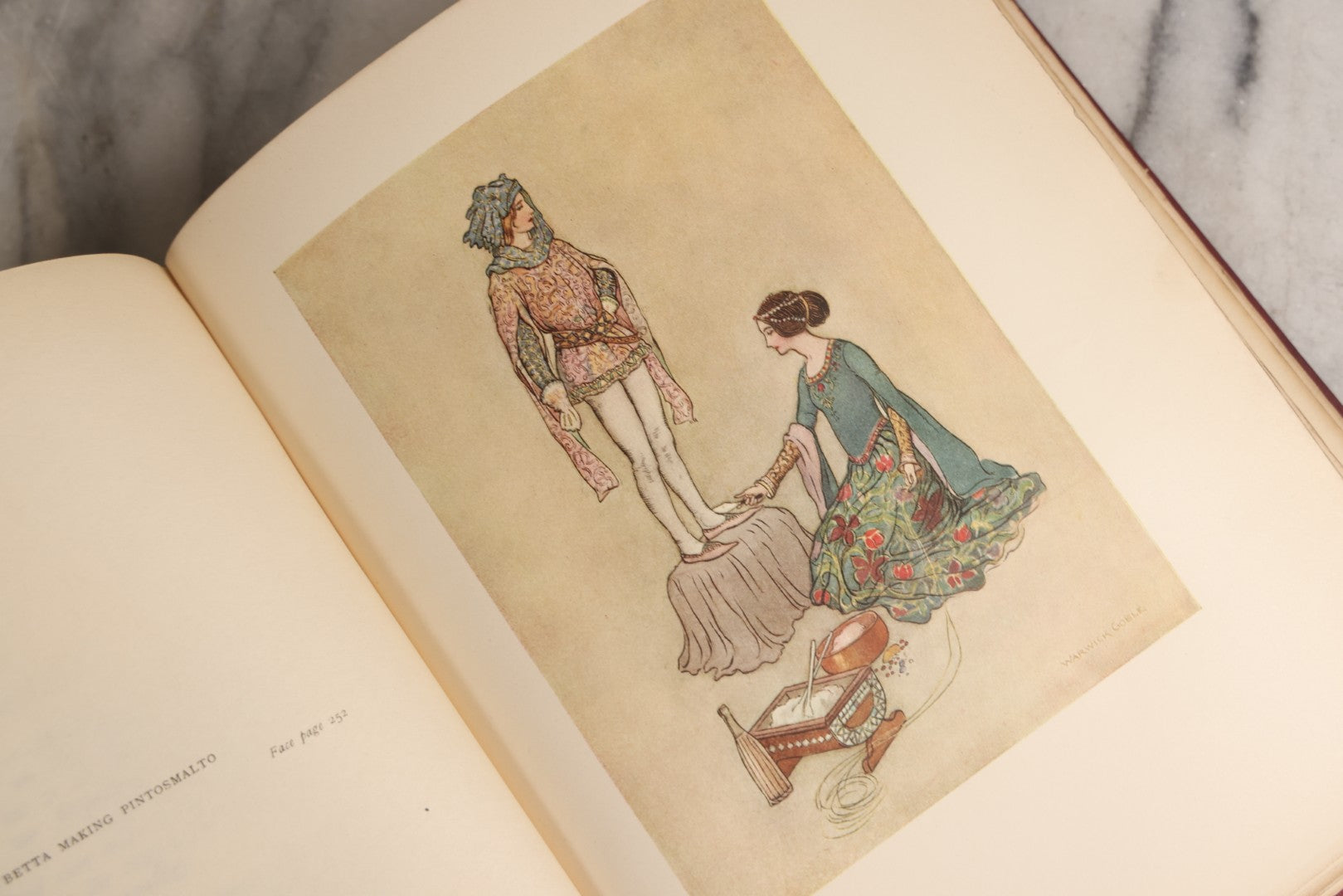 Lot 162 - "Stories From The Pentamerone" Antique Illustrated Book By Giambattista Basile, Selected And Edited By E. F. Strange, Illustrated By Warwick Goble, Published By Macmillan And Co., Limited, 1911