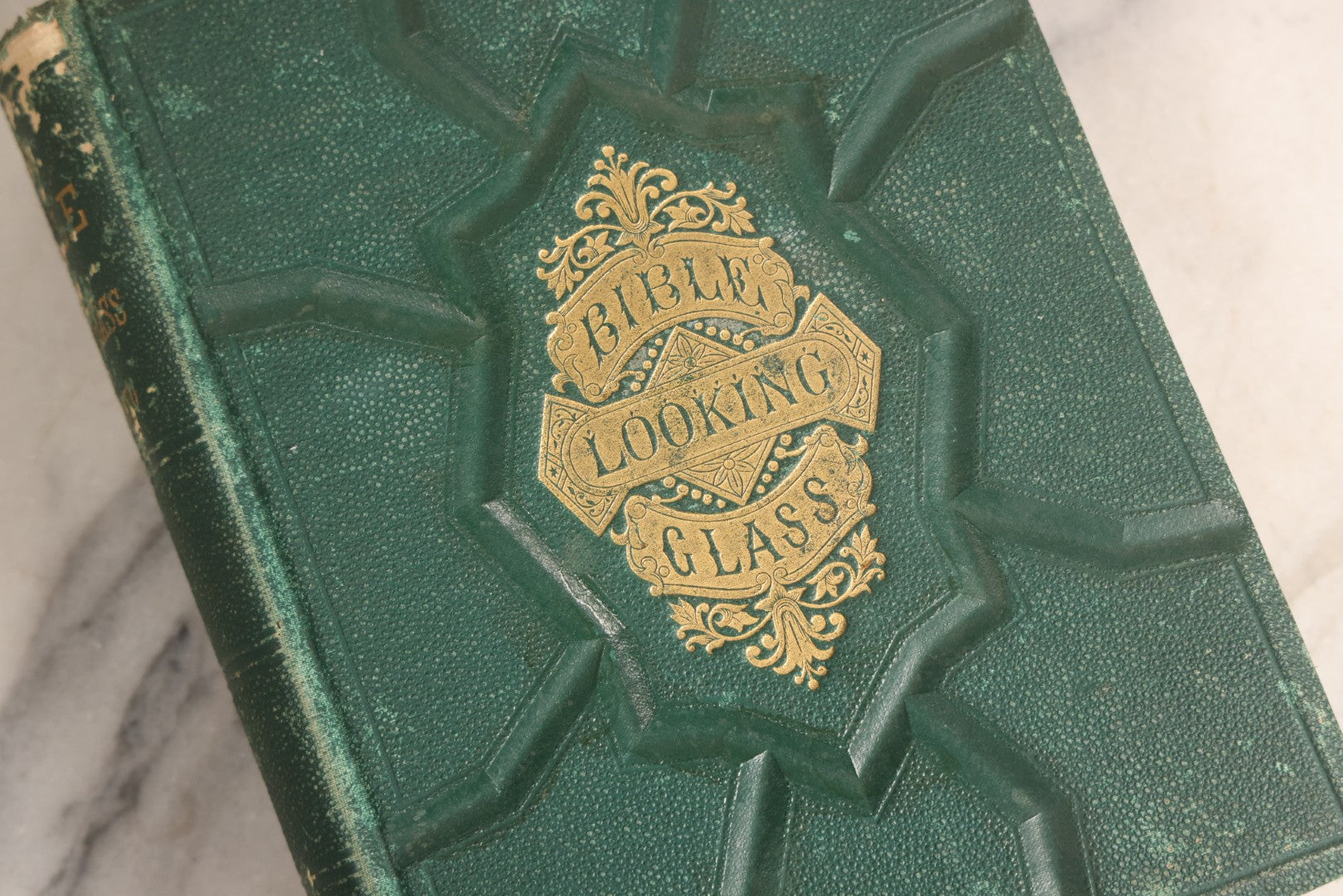 Lot 163 - "The Bible Looking Glass: Religious Emblems" Antique Illustrated Religious Emblem Book, Published By Bradley, Garretson & Co., Philadelphia, Circa 1875