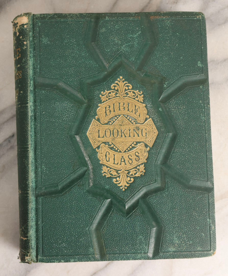 Lot 163 - "The Bible Looking Glass: Religious Emblems" Antique Illustrated Religious Emblem Book, Published By Bradley, Garretson & Co., Philadelphia, Circa 1875