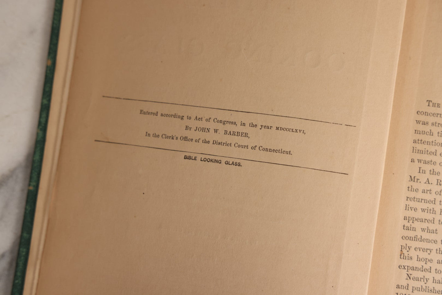 Lot 163 - "The Bible Looking Glass: Religious Emblems" Antique Illustrated Religious Emblem Book, Published By Bradley, Garretson & Co., Philadelphia, Circa 1875