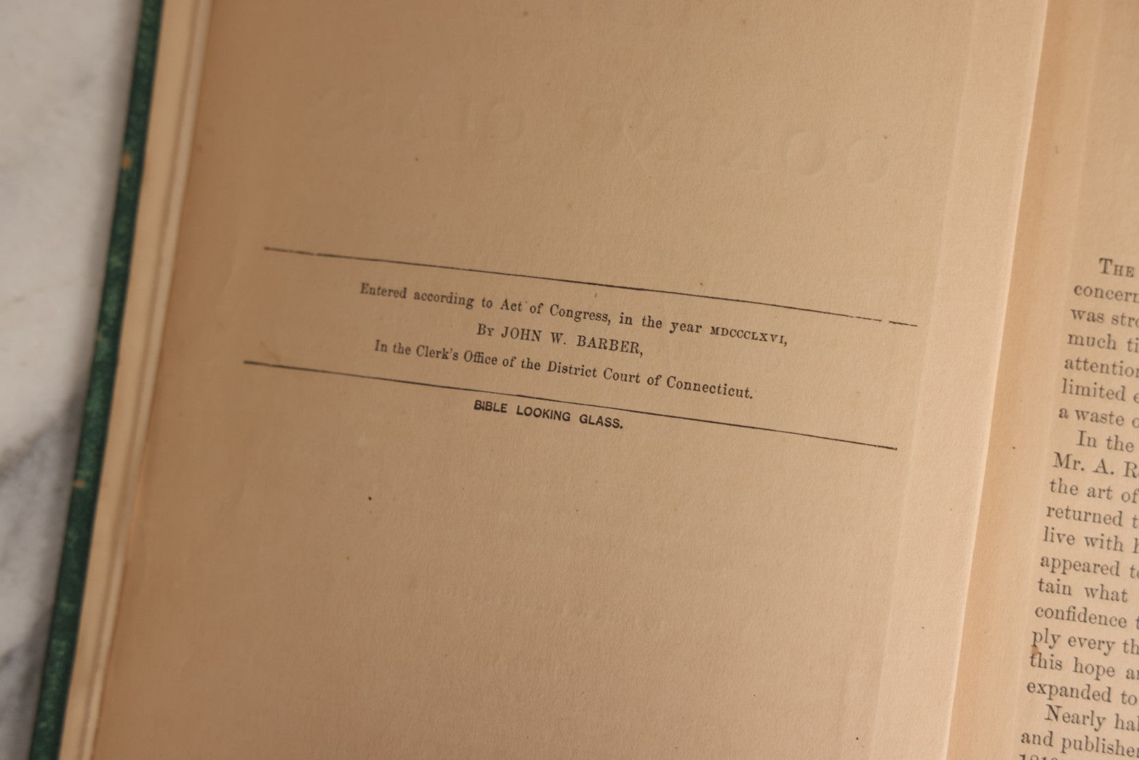Lot 163 - "The Bible Looking Glass: Religious Emblems" Antique Illustrated Religious Emblem Book, Published By Bradley, Garretson & Co., Philadelphia, Circa 1875
