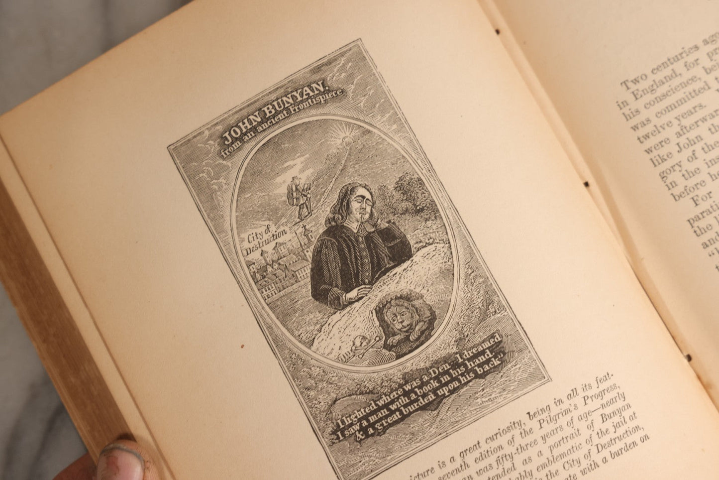 Lot 163 - "The Bible Looking Glass: Religious Emblems" Antique Illustrated Religious Emblem Book, Published By Bradley, Garretson & Co., Philadelphia, Circa 1875