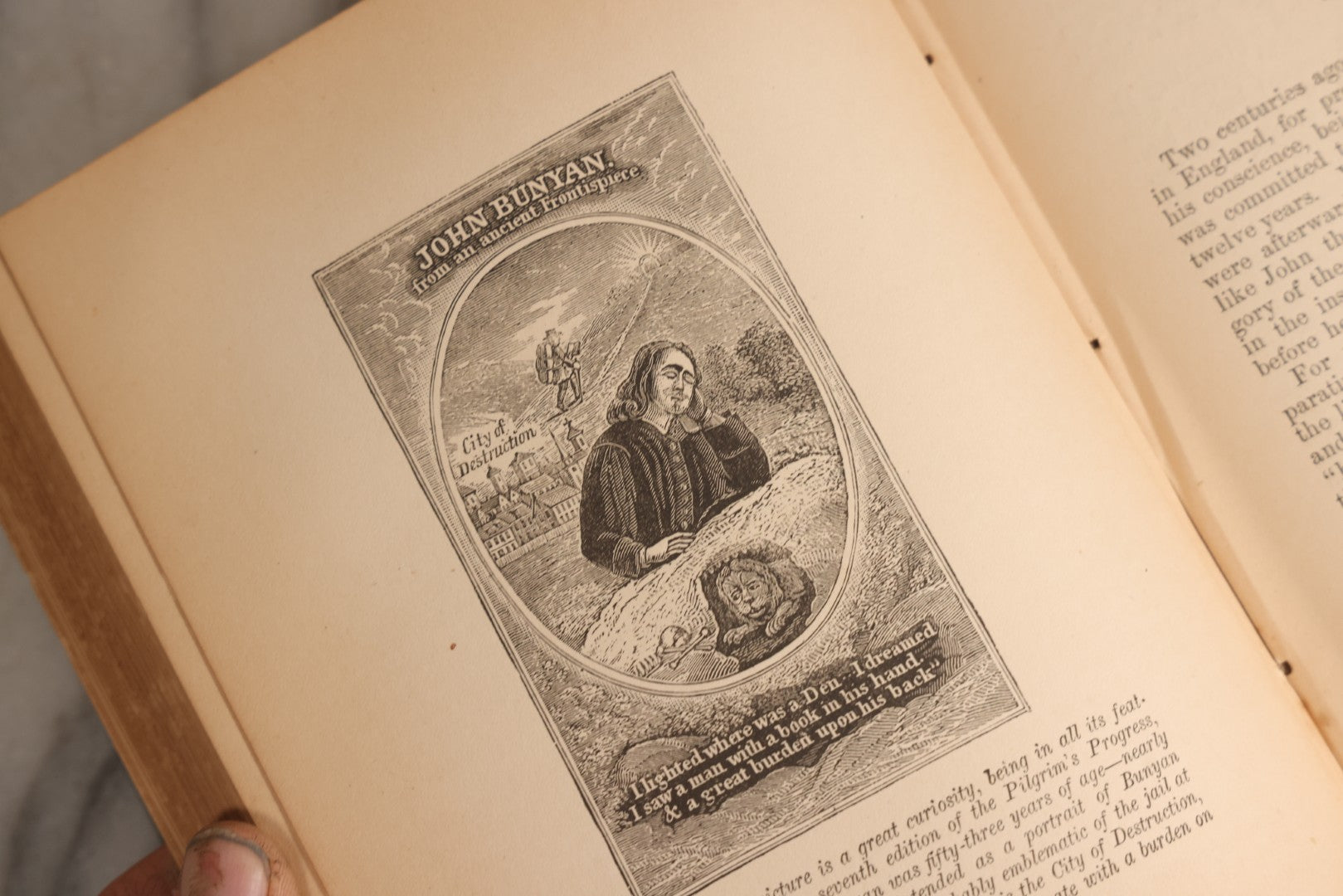 Lot 163 - "The Bible Looking Glass: Religious Emblems" Antique Illustrated Religious Emblem Book, Published By Bradley, Garretson & Co., Philadelphia, Circa 1875