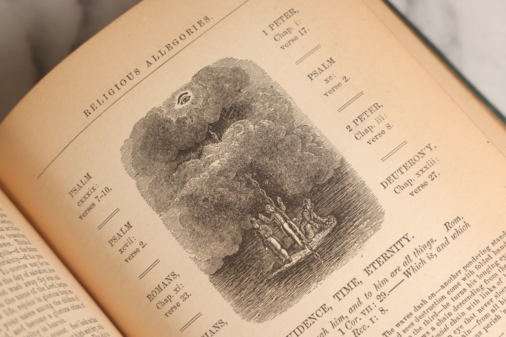 Lot 163 - "The Bible Looking Glass: Religious Emblems" Antique Illustrated Religious Emblem Book, Published By Bradley, Garretson & Co., Philadelphia, Circa 1875