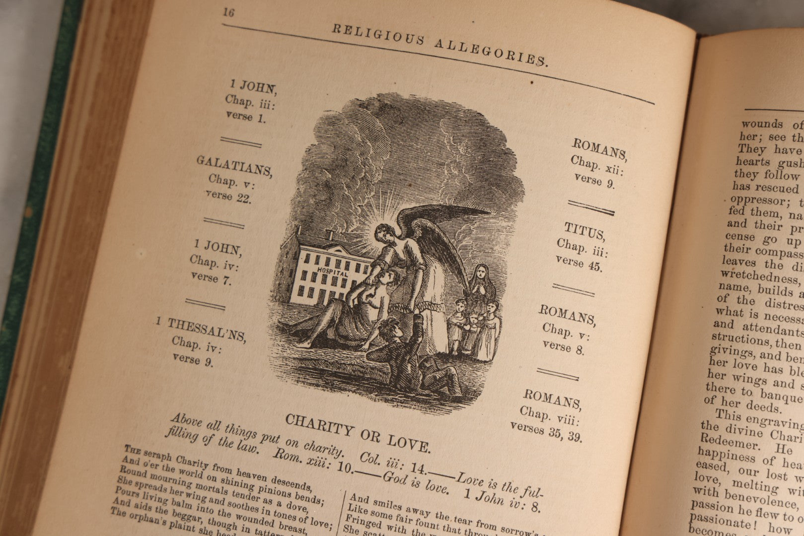 Lot 163 - "The Bible Looking Glass: Religious Emblems" Antique Illustrated Religious Emblem Book, Published By Bradley, Garretson & Co., Philadelphia, Circa 1875