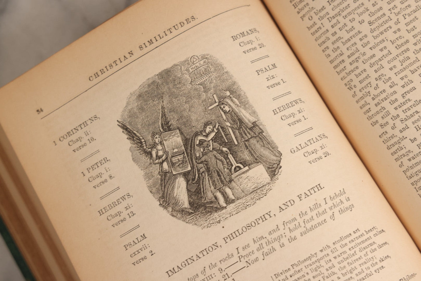 Lot 163 - "The Bible Looking Glass: Religious Emblems" Antique Illustrated Religious Emblem Book, Published By Bradley, Garretson & Co., Philadelphia, Circa 1875