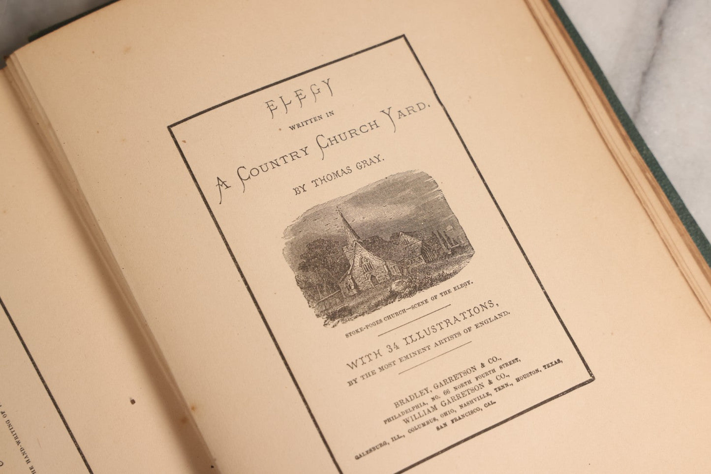 Lot 163 - "The Bible Looking Glass: Religious Emblems" Antique Illustrated Religious Emblem Book, Published By Bradley, Garretson & Co., Philadelphia, Circa 1875