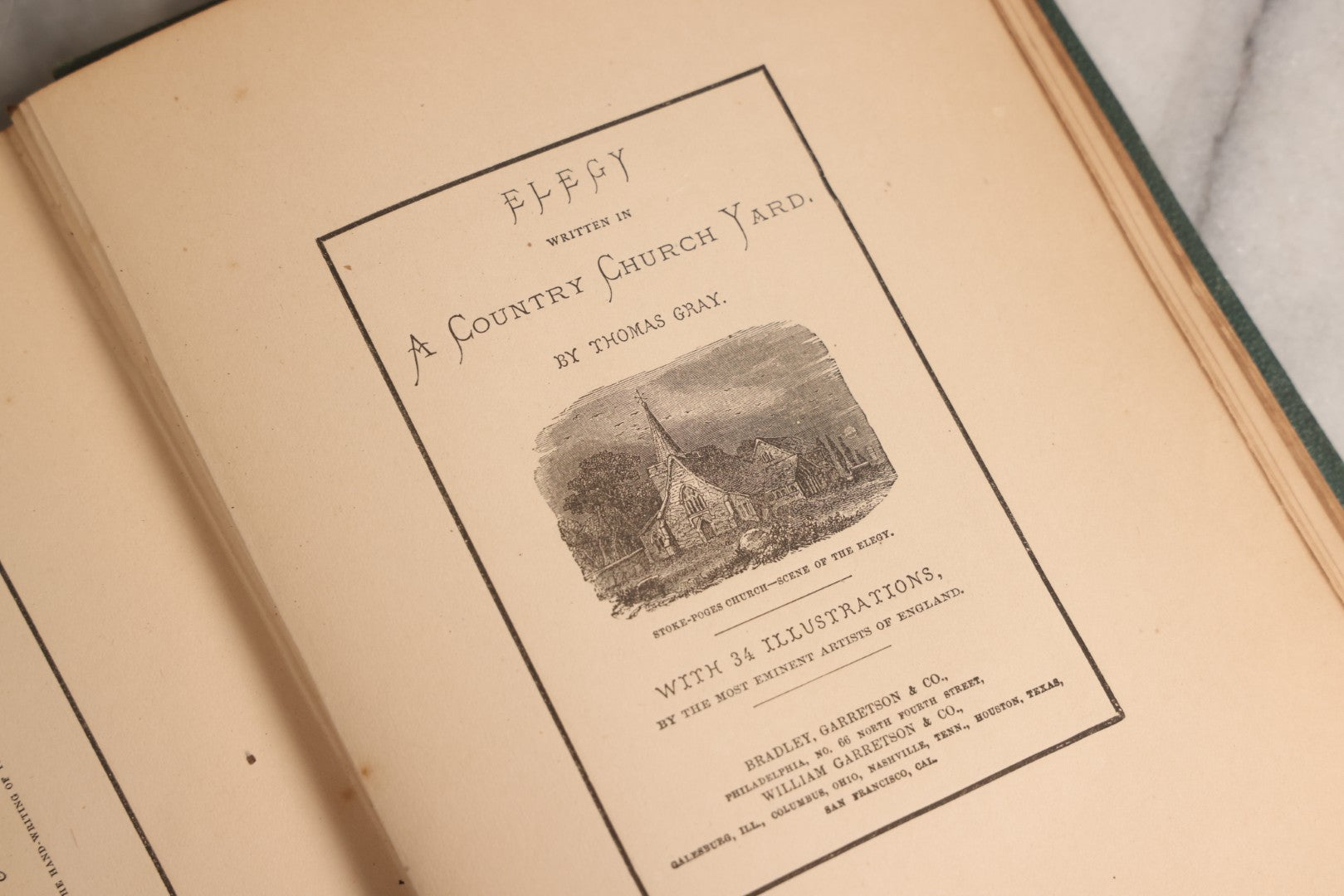 Lot 163 - "The Bible Looking Glass: Religious Emblems" Antique Illustrated Religious Emblem Book, Published By Bradley, Garretson & Co., Philadelphia, Circa 1875