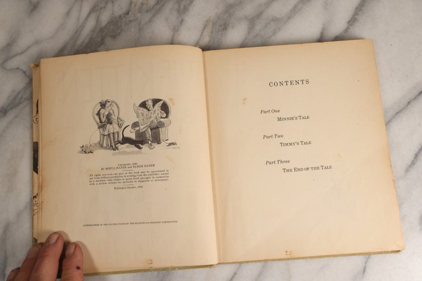 Lot 166 - "The Cat And The Kitten" Vintage Illustrated Children's Book By Berta And Elmer Hader, Published By The Macmillan Company, New York, 1940