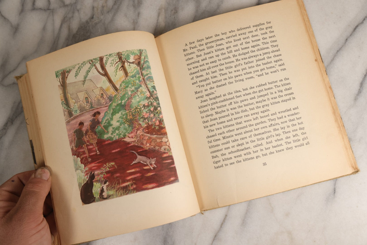 Lot 166 - "The Cat And The Kitten" Vintage Illustrated Children's Book By Berta And Elmer Hader, Published By The Macmillan Company, New York, 1940