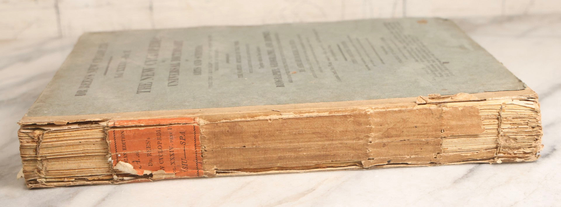 Lot 168 - "Dr. Rees's New Cyclopedia, The New Cyclopedia Or Universal Dictionary" Antique Reference Book, Volume XXXIV Part II, Siu To Sparaxis, Published 1816