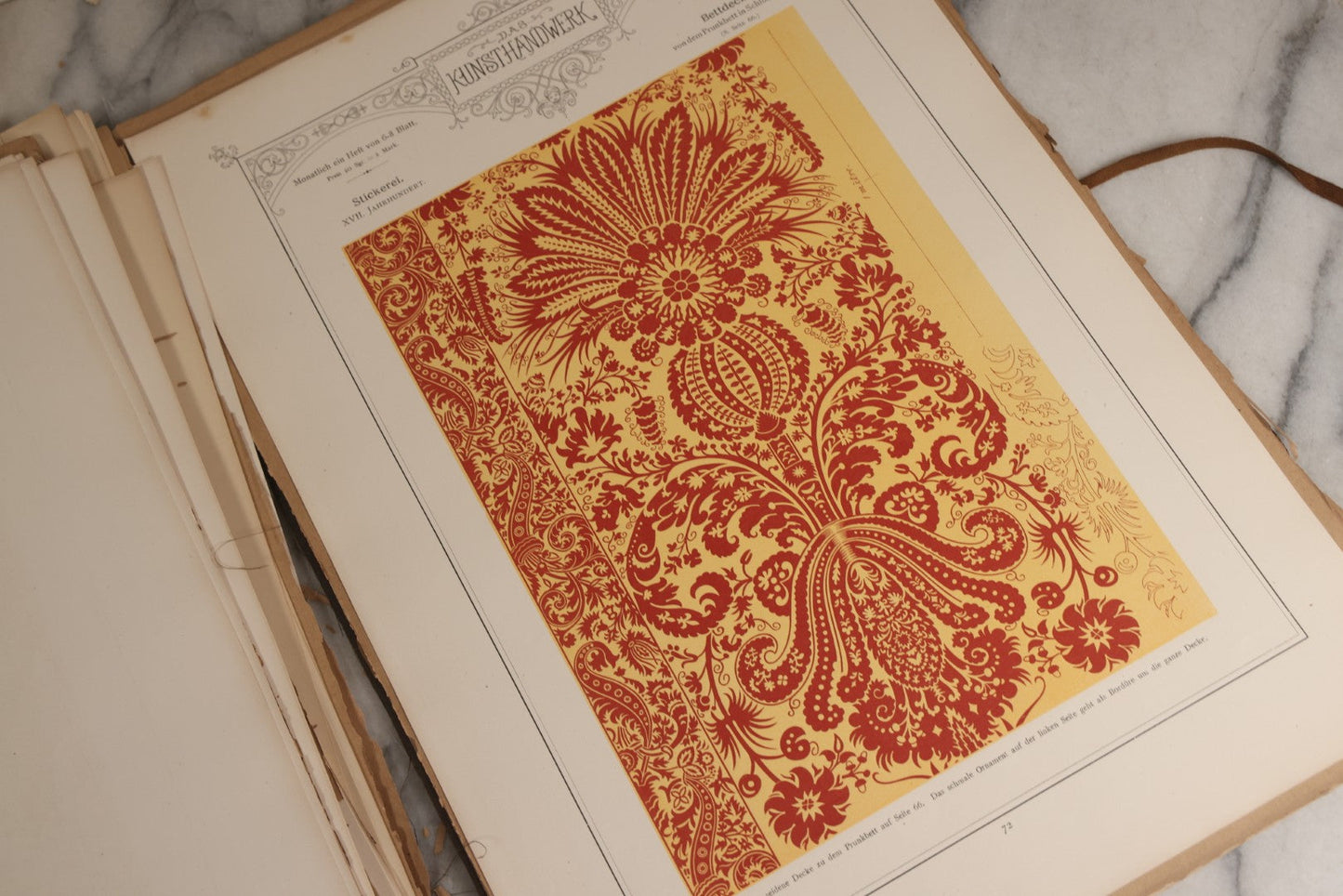 Lot 169 - Antique German Decorative Arts Portfolio "Das Kunsthandwerk" Collection Of Engraved And Chromolithographed Plates Published By W. Spemann, Stuttgart, 1874