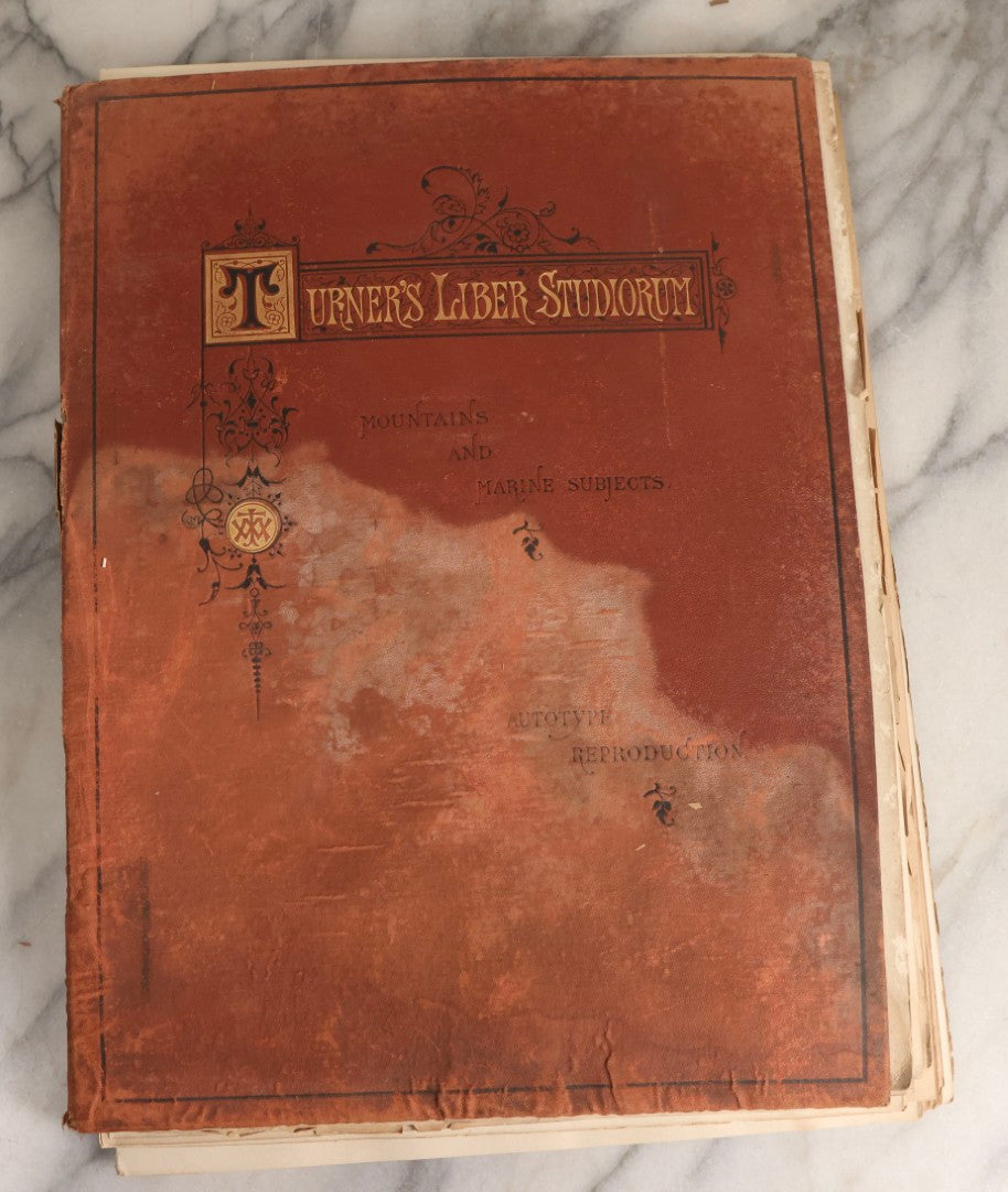 Lot 171 - "Turner's Liber Studiorum" Antique Folio Of Autotype Reproductions From Original Etchings, "Mountain And Marine Subjects," Published By The Autotype Printing And Publishing Company, London, 1870