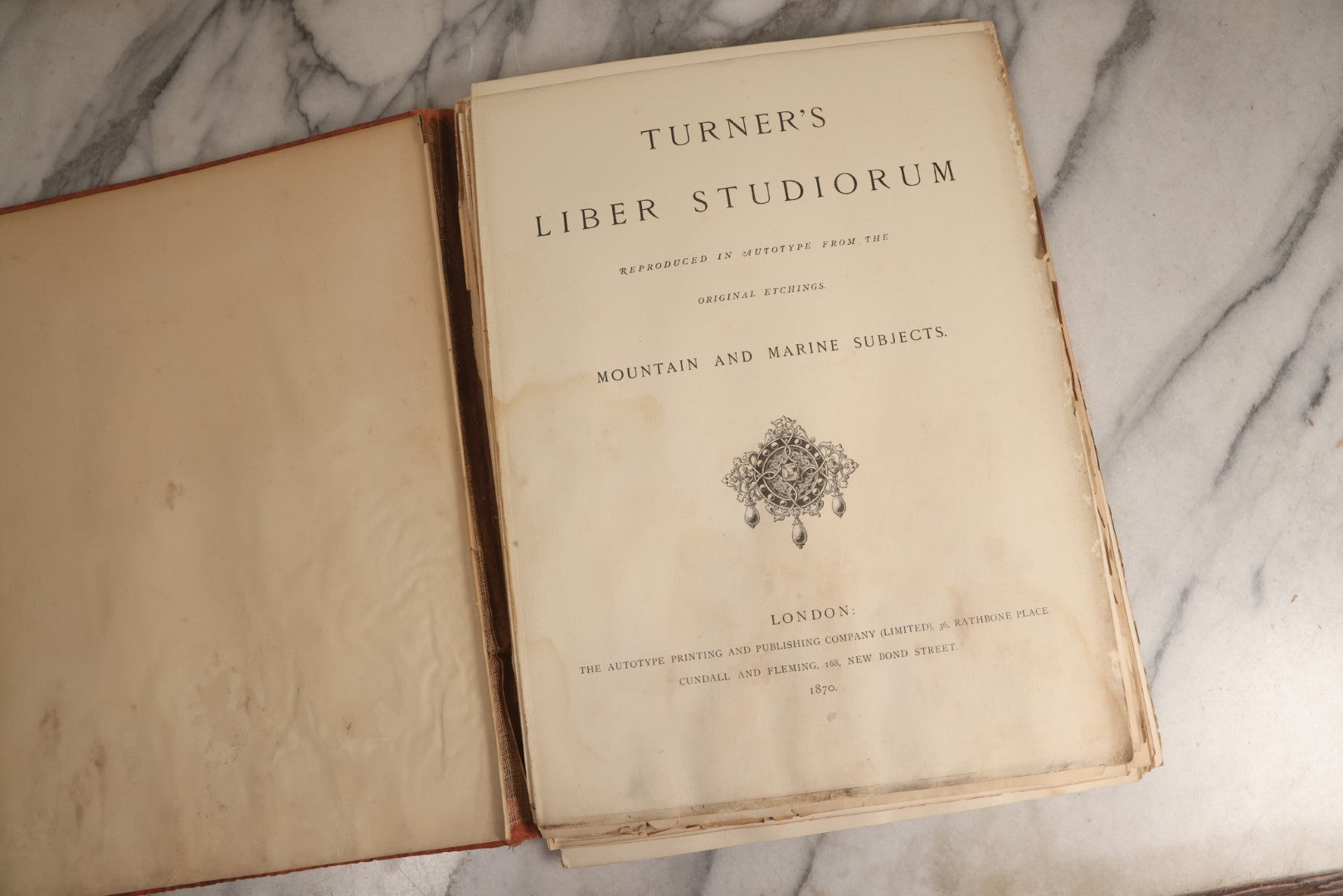 Lot 171 - "Turner's Liber Studiorum" Antique Folio Of Autotype Reproductions From Original Etchings, "Mountain And Marine Subjects," Published By The Autotype Printing And Publishing Company, London, 1870