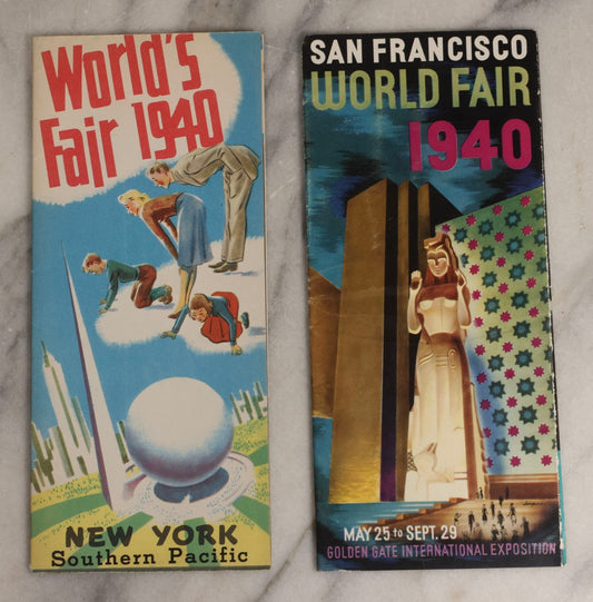 Lot 176 - Pair Of Vintage 1940 World's Fair Brochures Including San Francisco Golden Gate International Exposition And New York World's Fair Southern Pacific