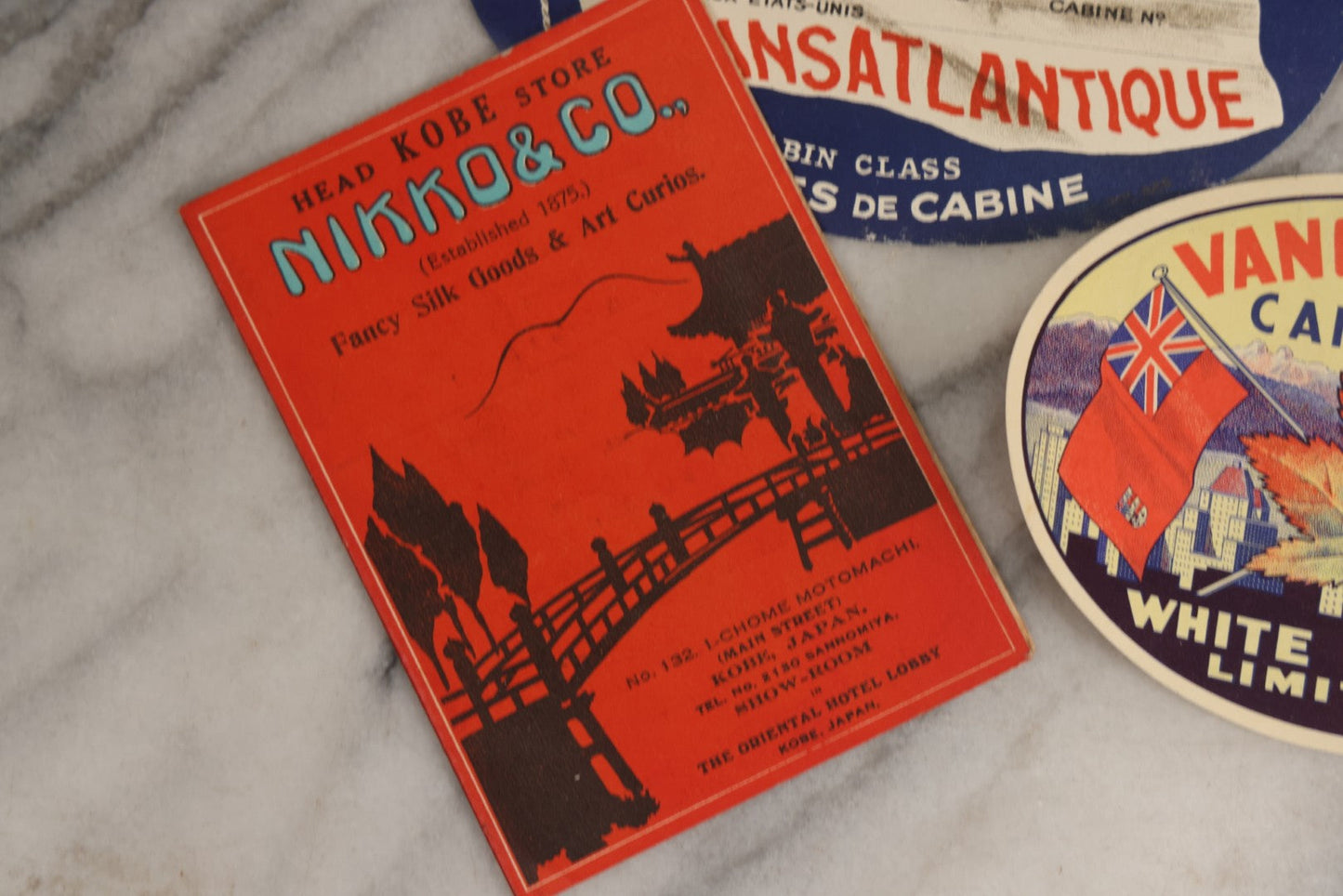Lot 179 - Grouping Of 12 Vintage Travel Decals Including Fujimatsu Hotel Yokohama Japan, Hotel Camaguey Cuba, Grand Coulee Dam Washington, Death Valley 49ers Member