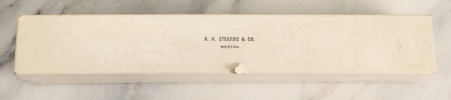 Lot 181 - Antique Black Mesh Folding Hand Fan In Original R.H. Stearns & Co. Box, Boston