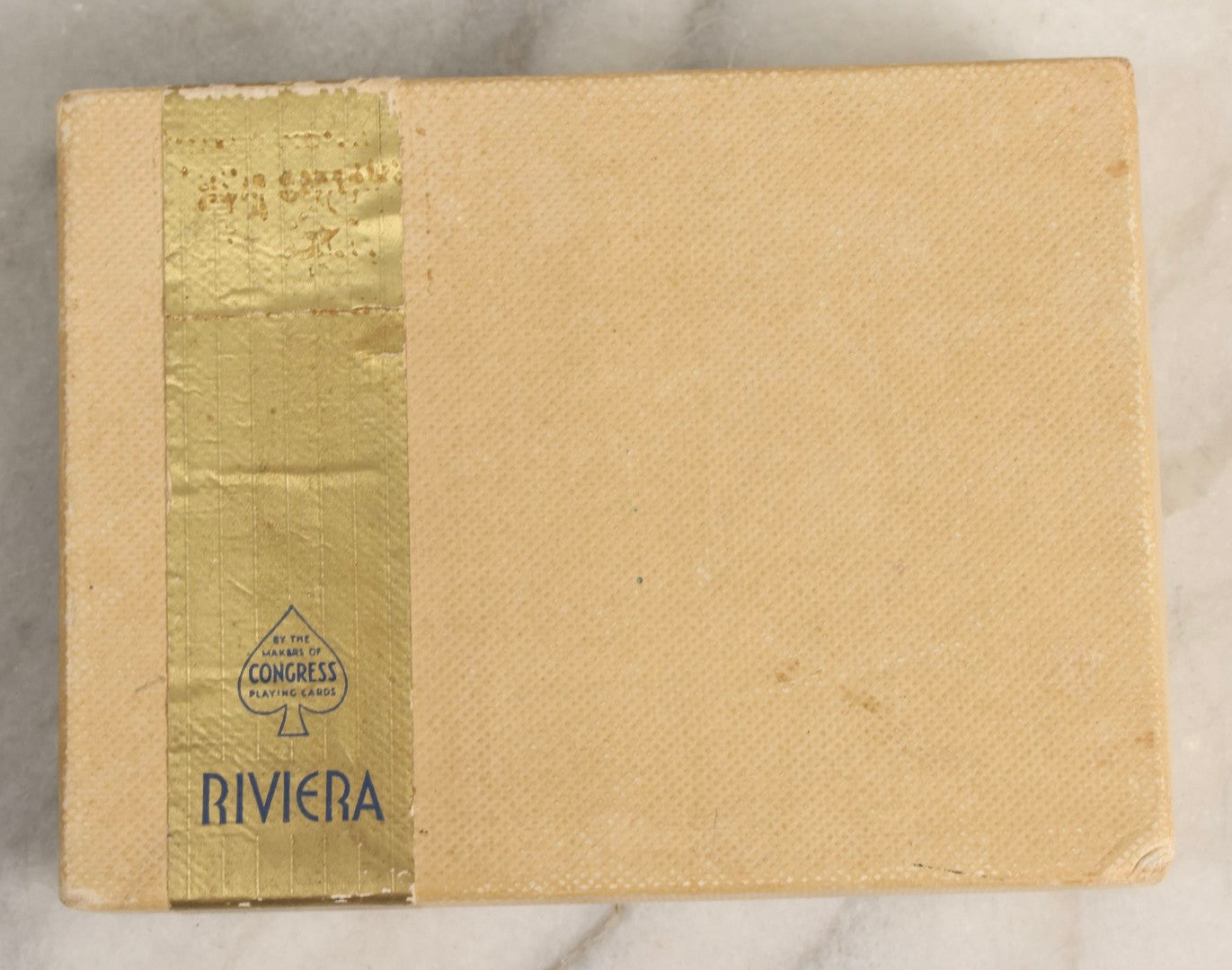Lot 182 - Vintage Dual Deck Of “Riviera” Playing Cards By The Makers Of Congress Playing Cards In Original Box, Complete Red And Blue Decks With W.B.B. Monograms