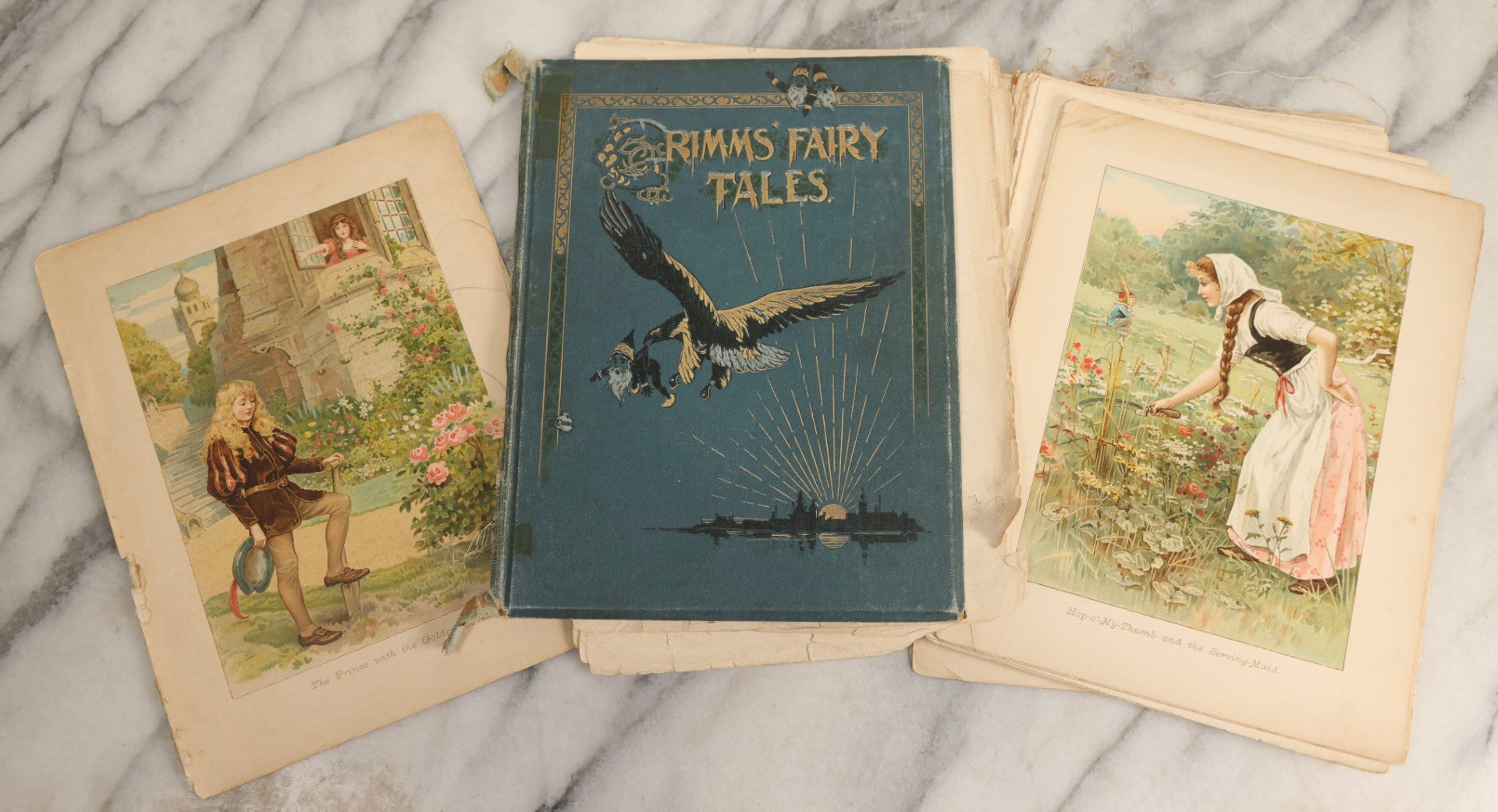 Lot 183 - “Grimm's Fairy Tales” Antique Illustrated Fairy Tale Book With Color Plates By Ada Dennis And Illustrations By E. Stuart Hardy, Published By Ernest Nister, London And E.P. Dutton & Co., New York, Note Poor, Craft-Grade Condition