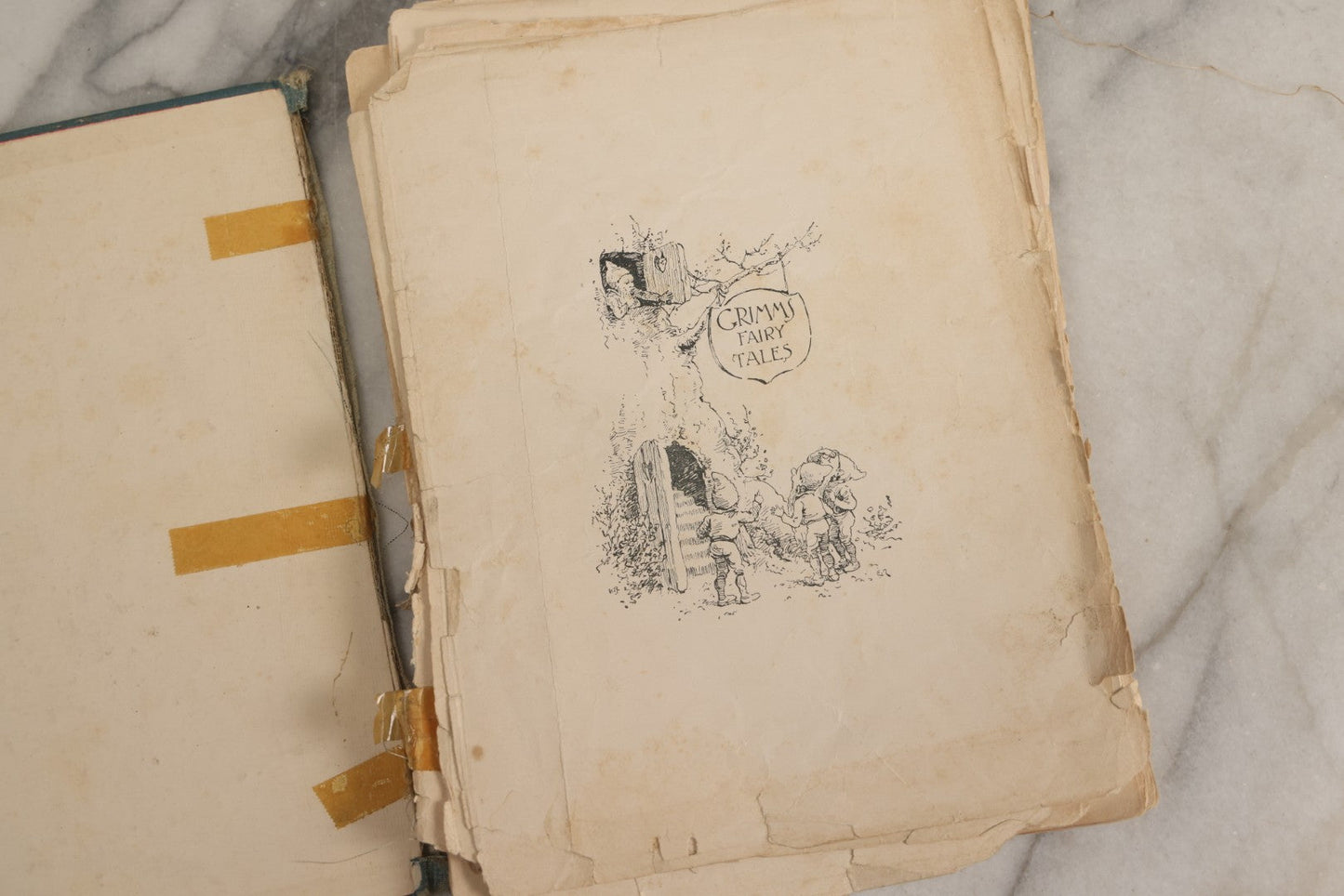 Lot 183 - “Grimm's Fairy Tales” Antique Illustrated Fairy Tale Book With Color Plates By Ada Dennis And Illustrations By E. Stuart Hardy, Published By Ernest Nister, London And E.P. Dutton & Co., New York, Note Poor, Craft-Grade Condition