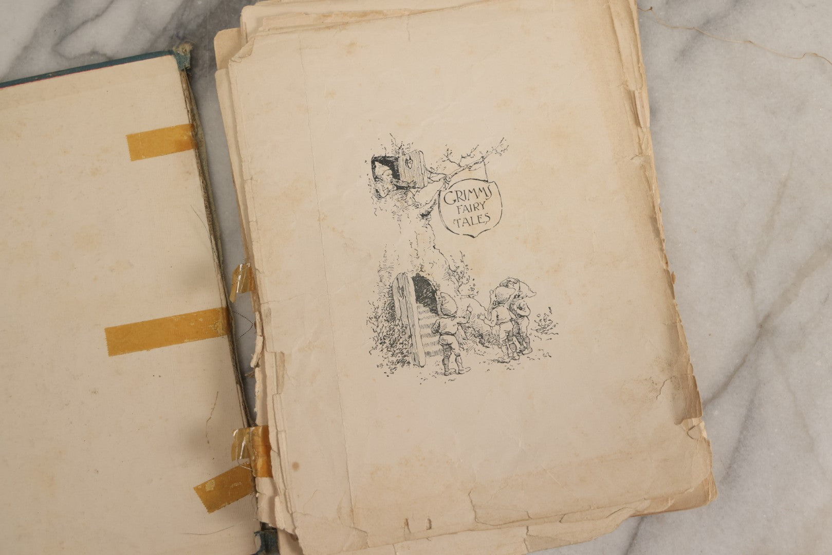 Lot 183 - “Grimm's Fairy Tales” Antique Illustrated Fairy Tale Book With Color Plates By Ada Dennis And Illustrations By E. Stuart Hardy, Published By Ernest Nister, London And E.P. Dutton & Co., New York, Note Poor, Craft-Grade Condition