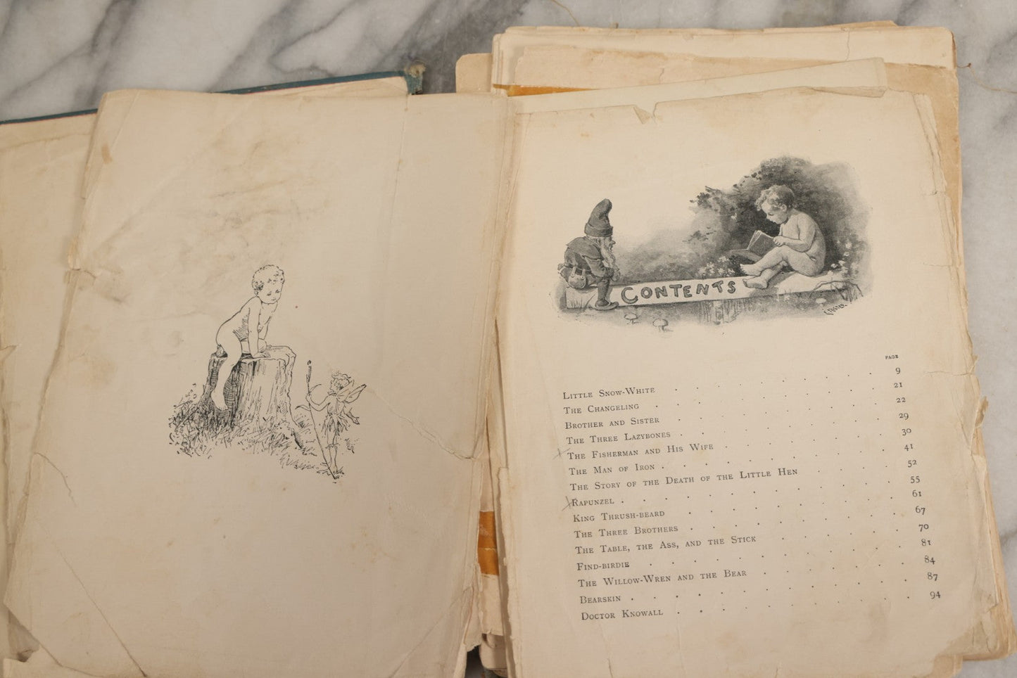 Lot 183 - “Grimm's Fairy Tales” Antique Illustrated Fairy Tale Book With Color Plates By Ada Dennis And Illustrations By E. Stuart Hardy, Published By Ernest Nister, London And E.P. Dutton & Co., New York, Note Poor, Craft-Grade Condition