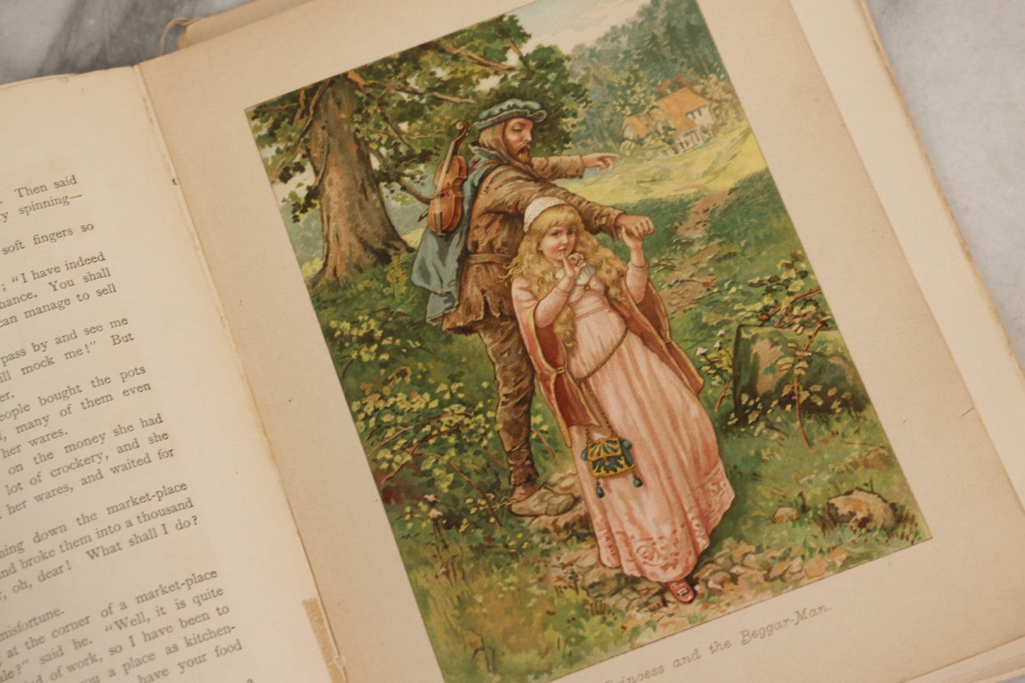 Lot 183 - “Grimm's Fairy Tales” Antique Illustrated Fairy Tale Book With Color Plates By Ada Dennis And Illustrations By E. Stuart Hardy, Published By Ernest Nister, London And E.P. Dutton & Co., New York, Note Poor, Craft-Grade Condition