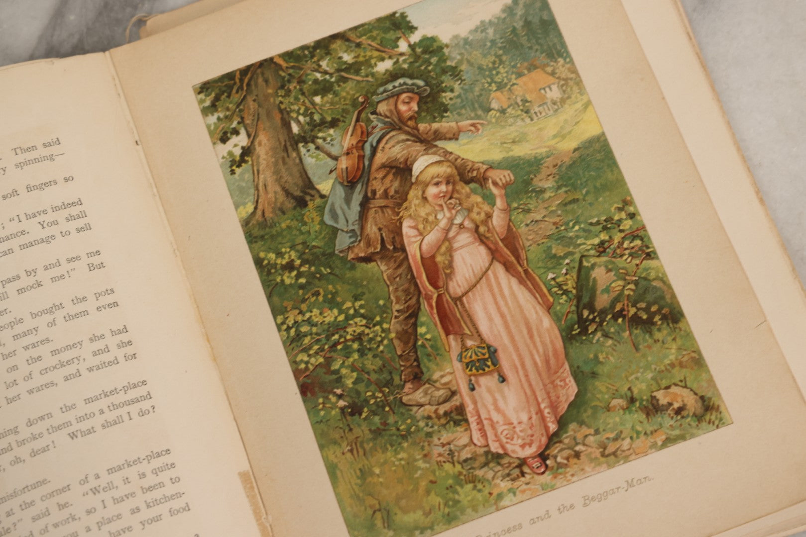 Lot 183 - “Grimm's Fairy Tales” Antique Illustrated Fairy Tale Book With Color Plates By Ada Dennis And Illustrations By E. Stuart Hardy, Published By Ernest Nister, London And E.P. Dutton & Co., New York, Note Poor, Craft-Grade Condition