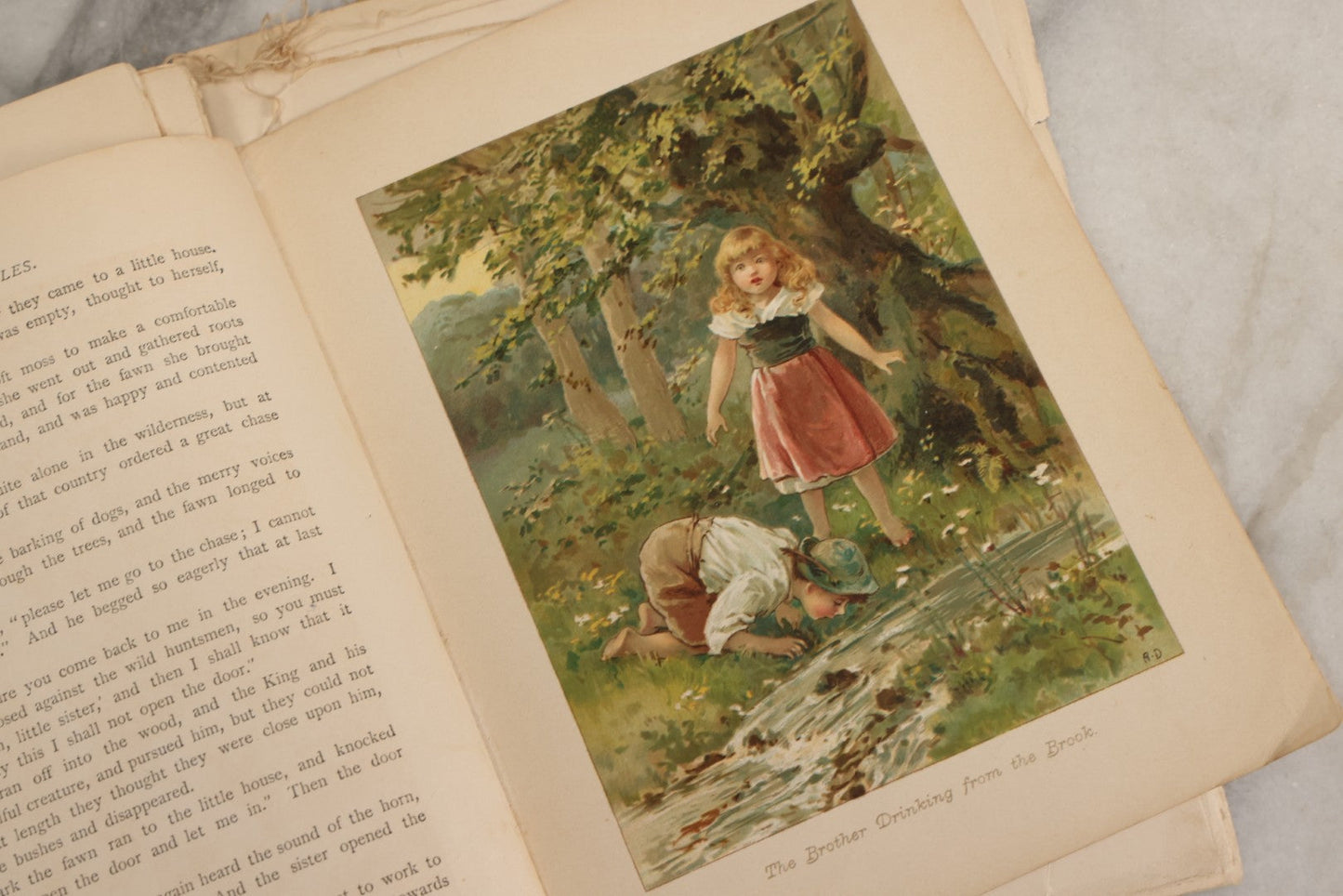 Lot 183 - “Grimm's Fairy Tales” Antique Illustrated Fairy Tale Book With Color Plates By Ada Dennis And Illustrations By E. Stuart Hardy, Published By Ernest Nister, London And E.P. Dutton & Co., New York, Note Poor, Craft-Grade Condition