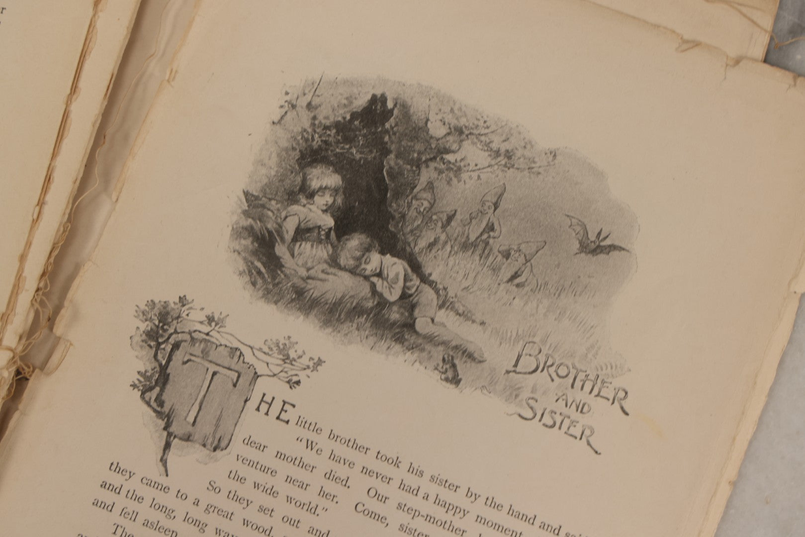Lot 183 - “Grimm's Fairy Tales” Antique Illustrated Fairy Tale Book With Color Plates By Ada Dennis And Illustrations By E. Stuart Hardy, Published By Ernest Nister, London And E.P. Dutton & Co., New York, Note Poor, Craft-Grade Condition