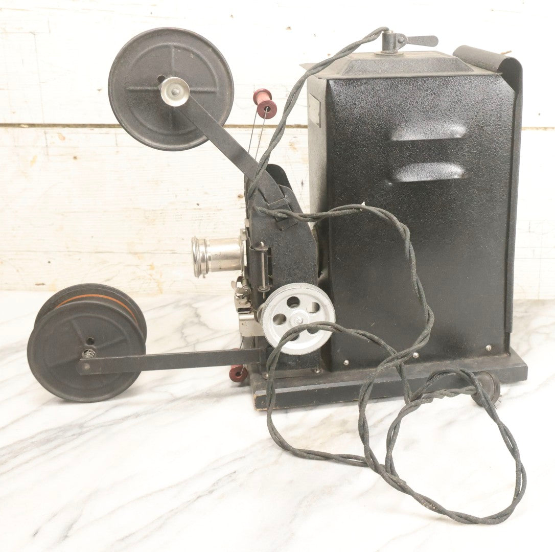 Lot 001 - Antique Keystone Moviegraph Hand-Crank 35Mm Motion Picture Film Toy Projector, Model 198-W, Patented 1920, With Period Comedy Film And Portion Of Original Box