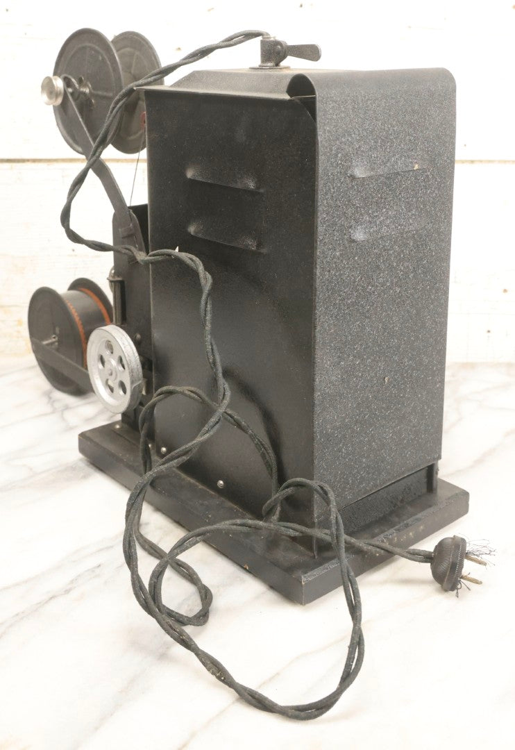 Lot 001 - Antique Keystone Moviegraph Hand-Crank 35Mm Motion Picture Film Toy Projector, Model 198-W, Patented 1920, With Period Comedy Film And Portion Of Original Box