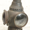 Lot 008 - Antique Yankee "B" Automotive Oil Lamp Lantern With Red And Clear Lenses, Burner, Note Base Badly Damaged, 8-1/2" H