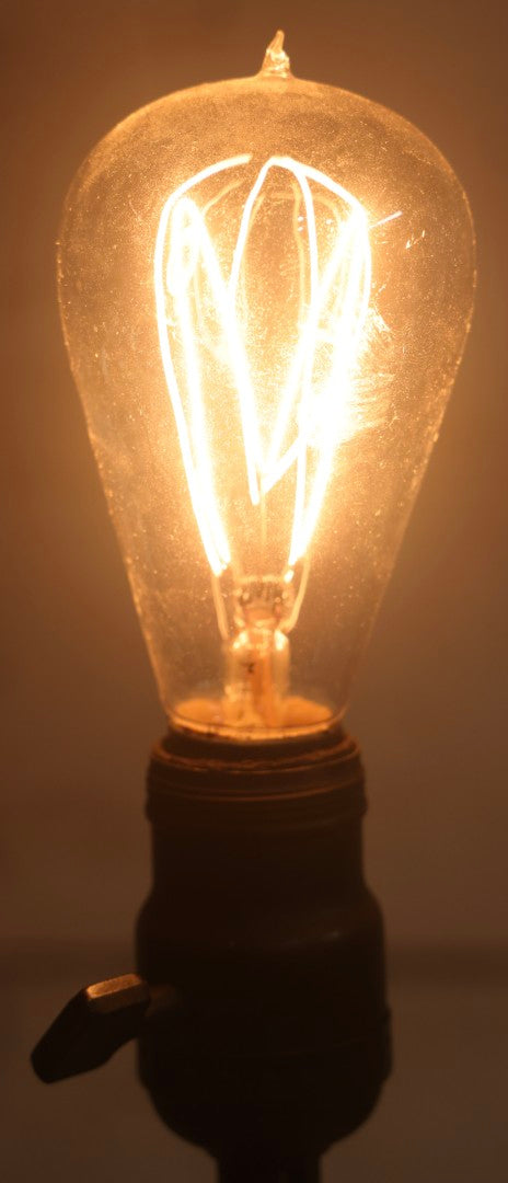 Lot 012 - Grouping Of Seven Antique Edison Style Incandescent Light Bulbs With Mixed Makers Including Bryan Marsh Imperial, Miller Patent 1902, National Mazda General Electric, Red And Clear Examples