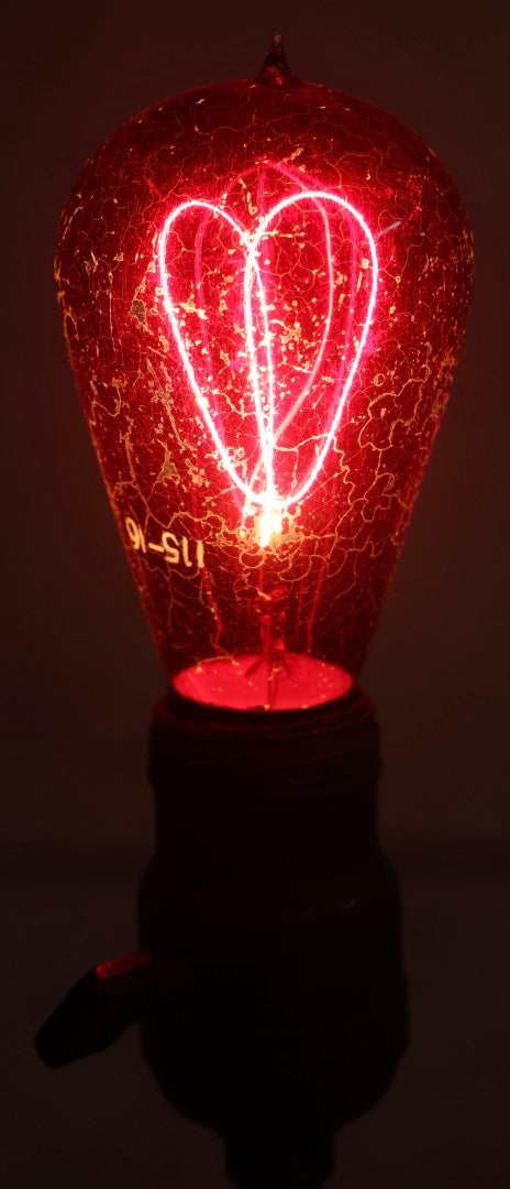 Lot 012 - Grouping Of Seven Antique Edison Style Incandescent Light Bulbs With Mixed Makers Including Bryan Marsh Imperial, Miller Patent 1902, National Mazda General Electric, Red And Clear Examples