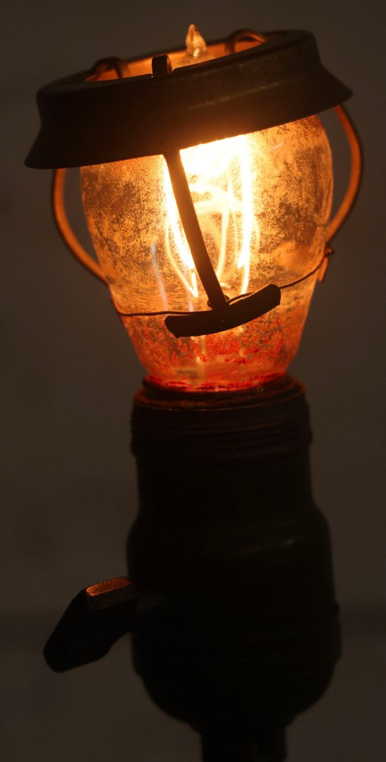 Lot 012 - Grouping Of Seven Antique Edison Style Incandescent Light Bulbs With Mixed Makers Including Bryan Marsh Imperial, Miller Patent 1902, National Mazda General Electric, Red And Clear Examples