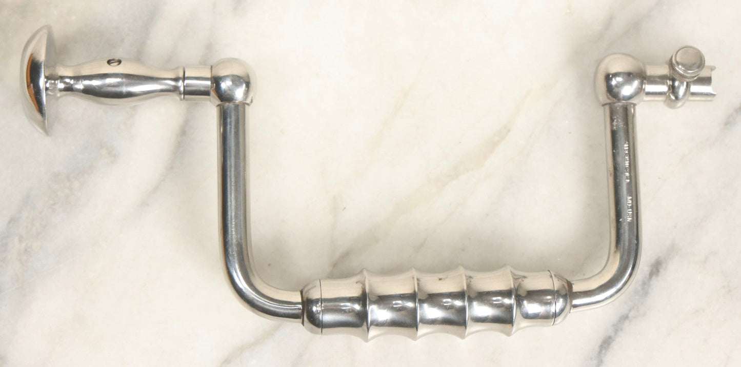 Lot 014 - Vintage Stainless Steel Surgical Hand Drill With Three Bits, Manufactured By V. Mueller & Co., Chicago, Sklar, U.S.A..