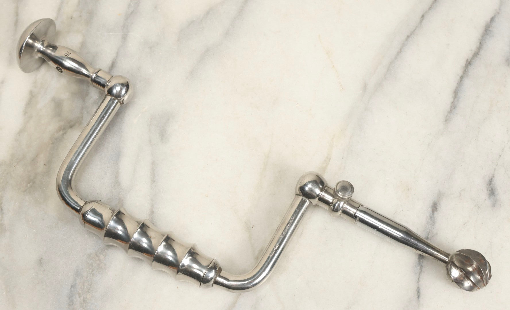 Lot 014 - Vintage Stainless Steel Surgical Hand Drill With Three Bits, Manufactured By V. Mueller & Co., Chicago, Sklar, U.S.A..