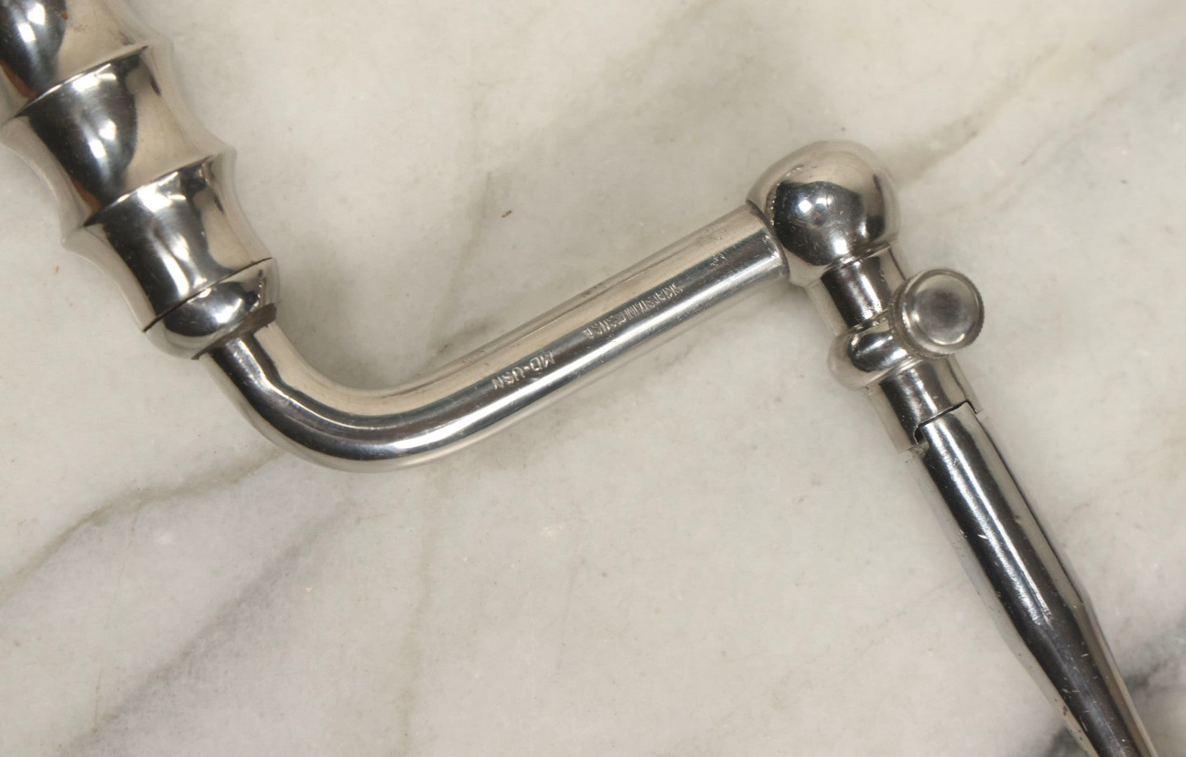 Lot 014 - Vintage Stainless Steel Surgical Hand Drill With Three Bits, Manufactured By V. Mueller & Co., Chicago, Sklar, U.S.A..