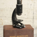 Lot 015 - Vintage Busch Pocket Microscope With Original Leatherette Case, Manufactured By Bosch, Germany, Imported By Palo Company Import, New York, 7-7/8" H