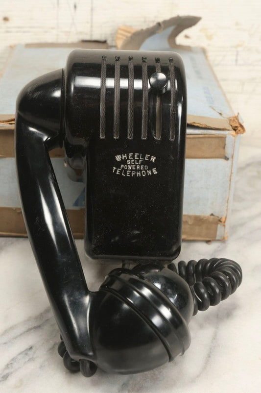 Lot 016 - Vintage Wheeler Self-Powered Telephone Pair Phone Type Instrument, Model Sps-205, With Original Box