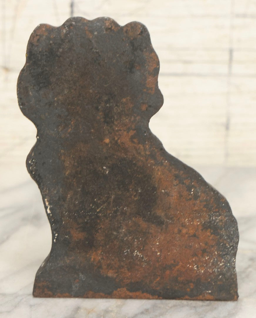 Lot 020 - Antique Cast Iron Charles Spaniel Dog Figural Doorstop With Traces Of Original Paint, 5-1/8" H