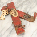 Lot 023 - Vintage Pair Of Children's Wooden Snow Skis Skates, F. D. Peters Co., Gloversville, New York, Circa 1920s 12-1/2" L Each