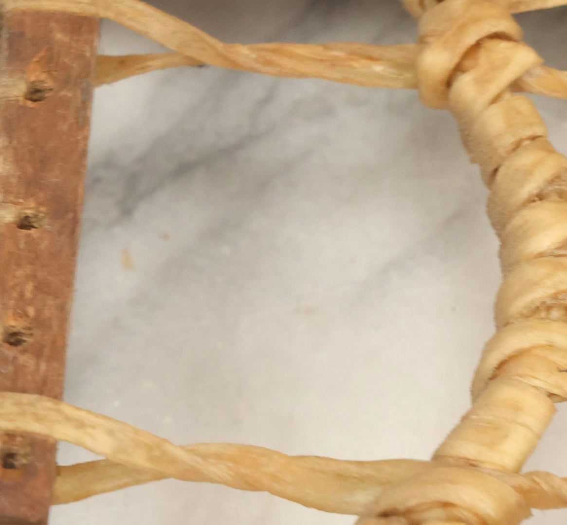Lot 024 - Vintage Pair Of Children's Wooden Frame Snowshoes With Rawhide Webbing, 31" L Each