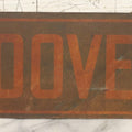Lot 032 - Vintage "Hoover" Herbert Hoover Tin Tacker Sign With Red Lettering And Rectangular Border, 13-7/8" x 4-7/8"
