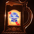 Lot 036 - Vintage Pabst Blue Ribbon Beer Clear Plastic Stein Light-Up Sign, Milwaukee, Wisconsin